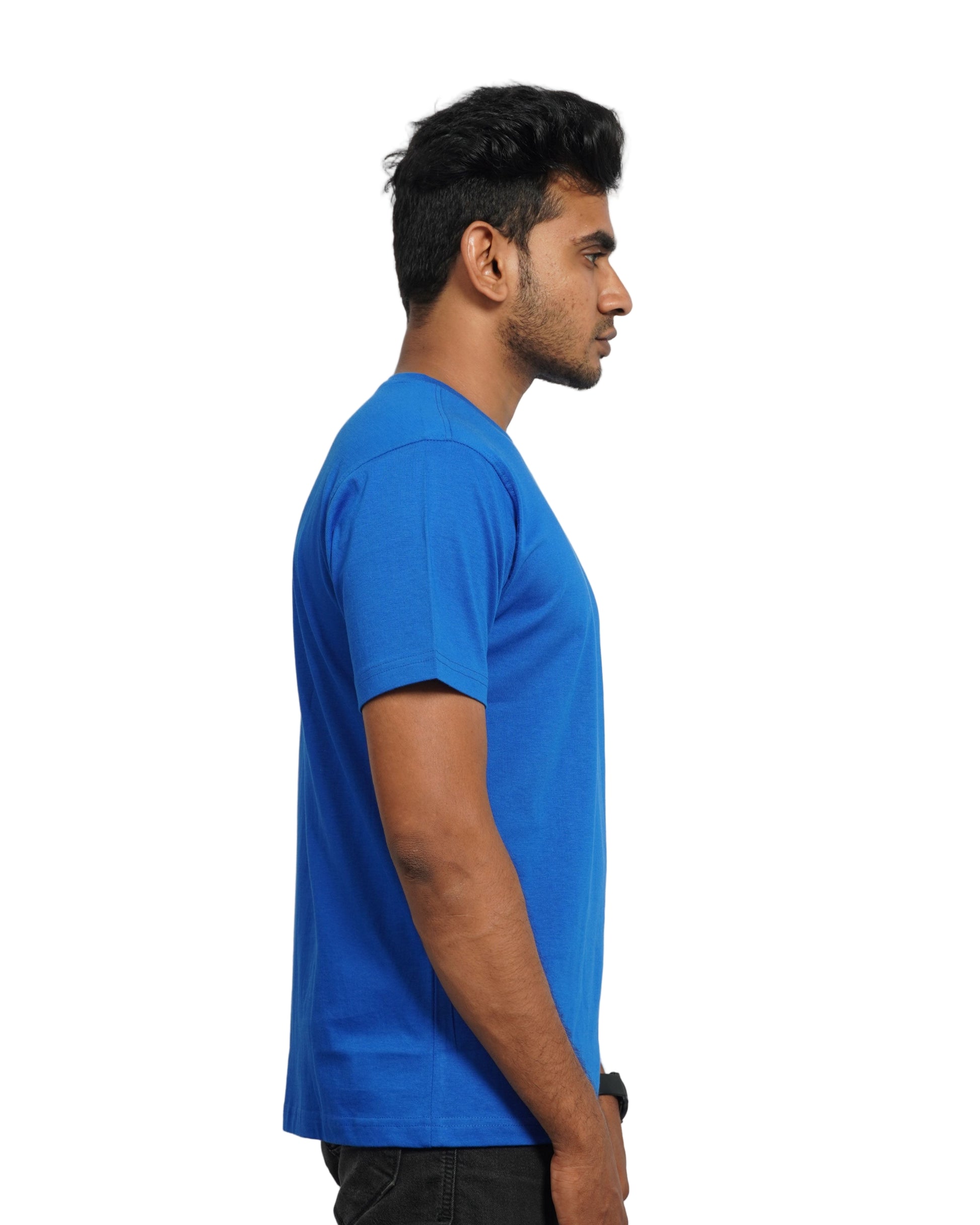 Blue t-shirt right view