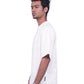 Man wearing a Cream oversize T-shirt 