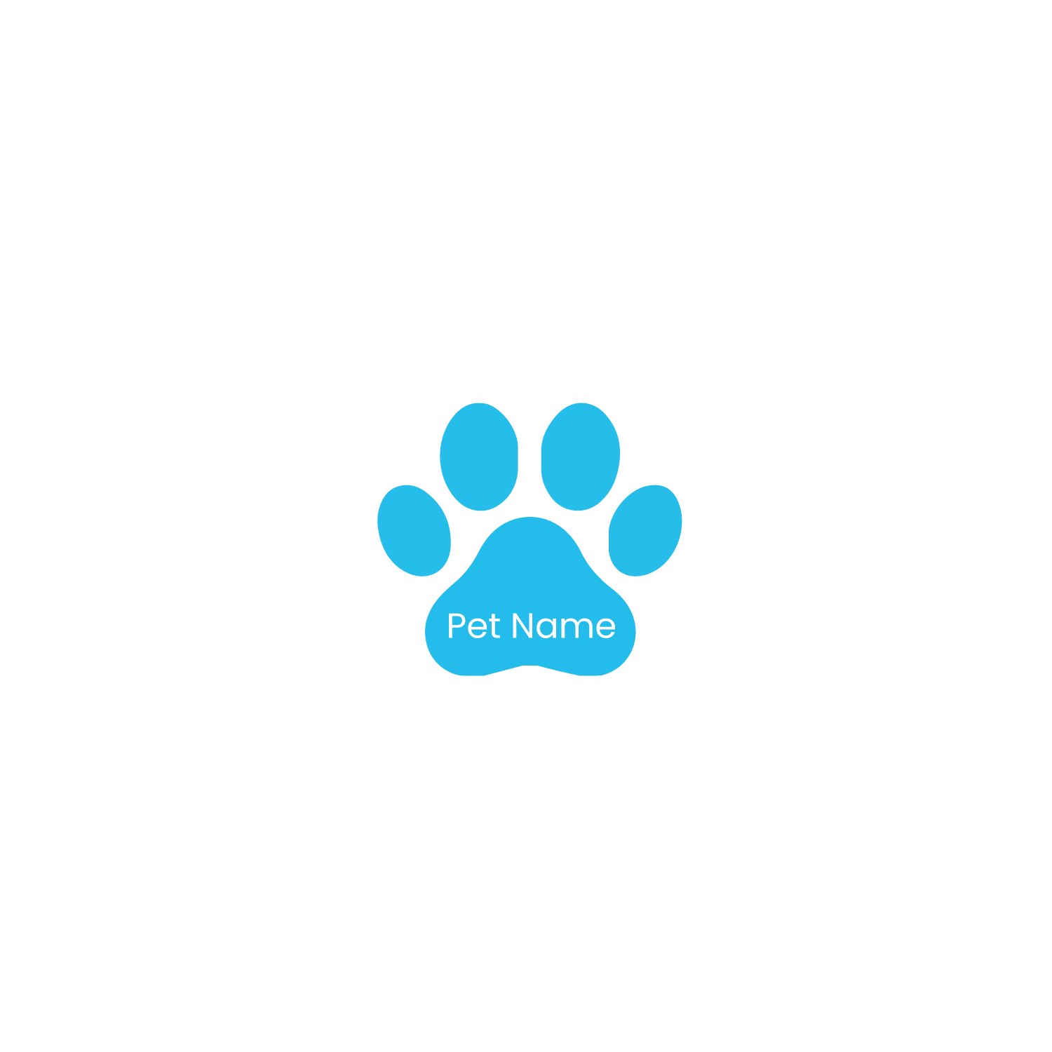 Black tee with “Sleep Eat Bark Repeat” text and customizable paw print name design.