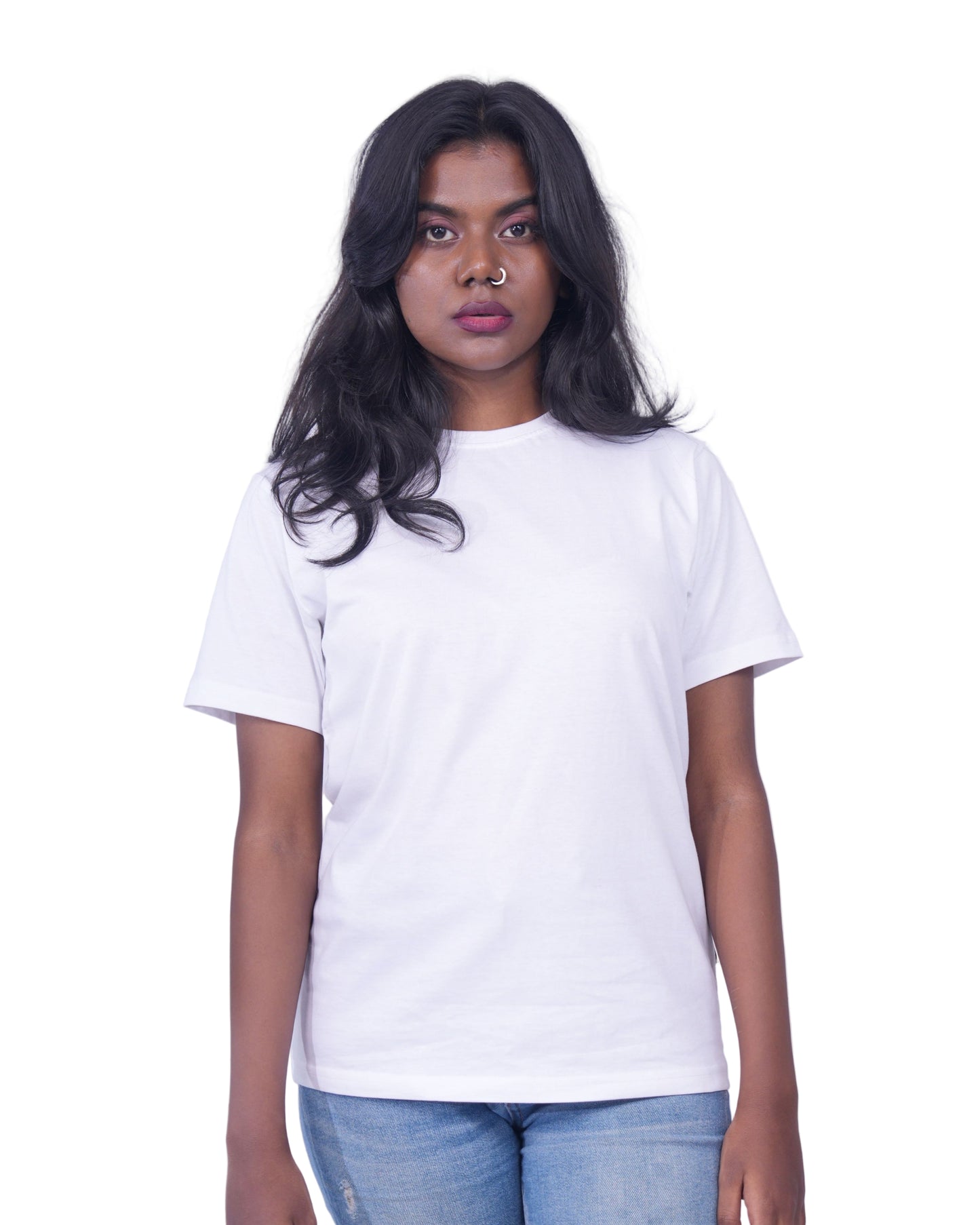 white t-shirt front view
